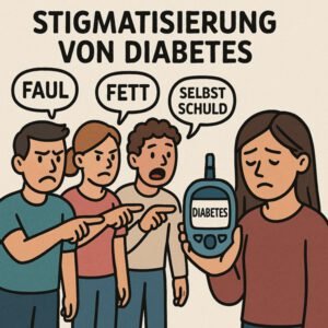 Eine Person leidet unter Stigma und Vorurteilen über Diabetes, während sie ein Blutzuckermessgerät hält. | © Name
