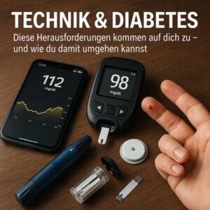 Technik und Diabetes: Blutzuckerwerte werden mit CGM und Messgeräten überwacht, um Herausforderungen zu meistern. | © Name