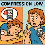 Eine Person misst ihren Blutzucker mit einem CGM, während jemand anderes über niedrige Werte besorgt ist. | © Name
