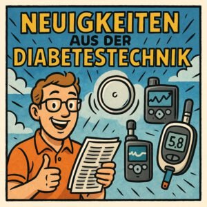 Ein lächelnder Mann informiert sich über Neuigkeiten aus der Diabetes-Technik, einschließlich CGM und Blutzucker. | © Name